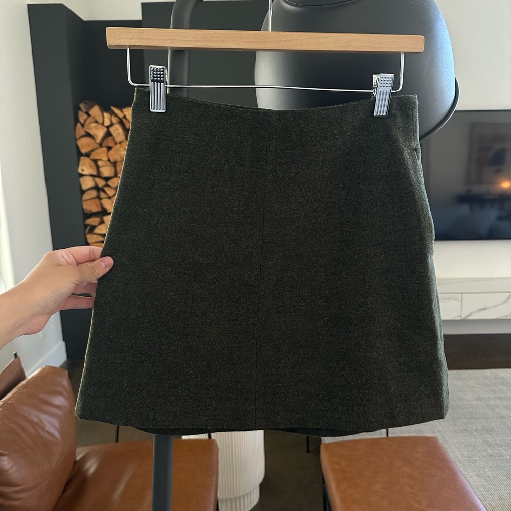Wilfred Dark Green A-Line Skirt